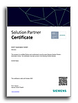 AVAT Certificate - Siemens Solution Partner